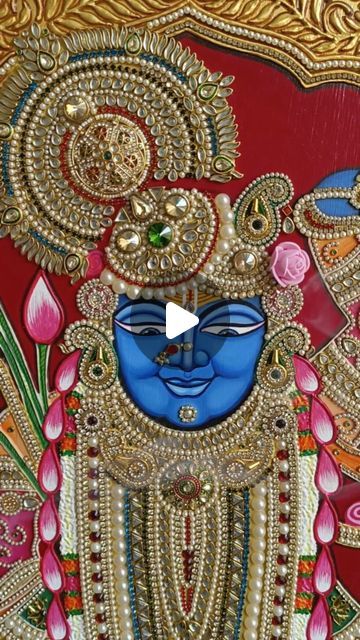 19K views · 2.5K likes | Prakash Giri | Artist on Instagram: "Divine exclusive Wallpiece design by @artmudra 
"Shrinathji" 
Size: 21"x26" inch
Acrylic painting with life long durable clay work

Thank you so much Mr.Jigarbhai ghoda @jegarghoda form (Baroda) believing in my work.

@shrinathji_nathdwara 
@shrinathjitemple 
@authindia @hobbyideasindia @homes_interior_design_ @interiordesignideas 

With beautiful voice of @swastimehulmusic

#artistsoninstagram #instareel #viralreels #artmudra #lippanart #acrylicpainting #walldecor #traditionalart #hobbyideasindia #krishna #shrinathji #shrikrishna #wallpiece #handmadewalldecor #artmudrafamily #krishnapainting" Shrinathji Pichwai Paintings, Shrinathji Paintings, Pichwai Paintings, Homes Interior, Handmade Wall Decor, Clay Work, Krishna Painting, Beautiful Voice, Home Decor Paintings