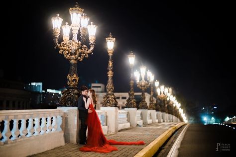 Manila Mayor Isko Moreno’s Viral Jones Bridge Prenup Prenup Photoshoot Ideas Philippines, Prenup Outfit, Philippines Outfit, Formal Chic, Red Gowns, Wedding Prep, Manila, City Hall, Wedding Shoot