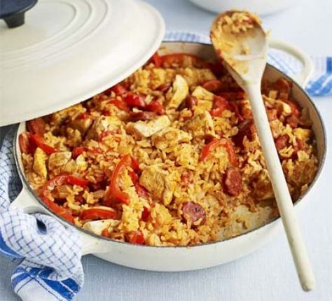 Chicken Jambalaya, Chicken And Chorizo, Chicken Chorizo, Chorizo Recipes, Jambalaya Recipe, Fodmap Recipes, Bbc Good Food Recipes, Jambalaya, Yum Yum Chicken