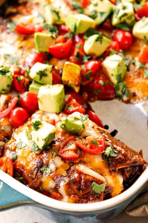 BEST Beef Enchiladas (make ahead, freezer instructions, tips & tricks) Best Beef Enchiladas, Best Beef Enchilada Recipe, Frozen Enchiladas, Easy Beef Enchiladas, Beef Enchilada Recipe, Ground Beef Enchiladas, Homemade Enchilada Sauce, Carlsbad Cravings, Homemade Enchiladas