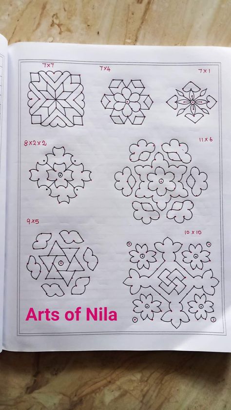 Dot Kolam Designs, Simple Rangoli With Dots, Rangoli Design For Diwali, Rangoli Designs For Competition, Dot Kolam, Easy Rangoli Design, Pattern Design Drawing, Design Rangoli, Easy Rangoli Designs Videos