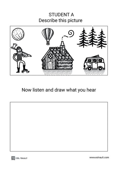 Easy English Speaking, First Conditional, Read 180, Drawing Activity, English Speaking Practice, Esl Classroom, Speaking Activities, Drawing Activities, Drawing Exercises