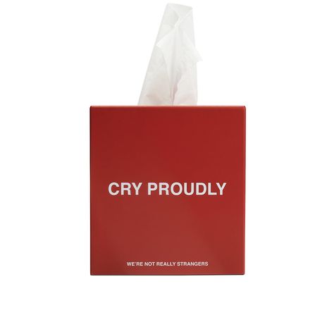 PRICES MAY VARY. Sturdy fiberboard wood, Matte red finish Care: Use a slightly damp cloth as needed. Wipe dry. Tissue box cover : 5.25" x 5.25" x 5.75", 16 ounces Tears not included When you cry as much as we do, your tissues deserve a beautiful home. This Cry Proudly Tissue Box Cover is a reminder that carrying intense emotions is ok. Intense Emotions, Tissue Box Holder, Bad Romance, Red Table, Redecorate Bedroom, Matte Red, Tissue Holder, Tissue Box Cover, Tissue Box Covers