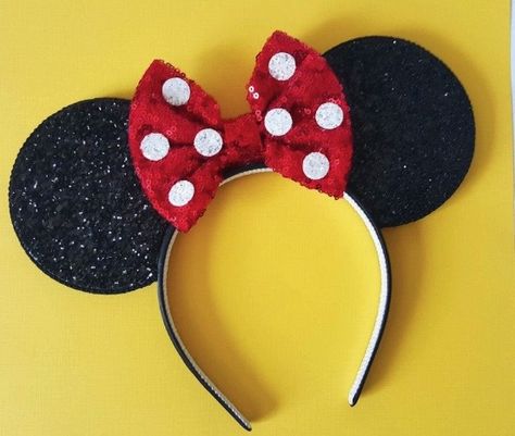 Minnie Mouse Roja, Craft Fair Table, Rainbow Lollipops, Minnie Y Mickey Mouse, Disney Mouse Ears, Disney Mickey Ears, Mickey Mouse Clubhouse Birthday, Minnie Mouse Ears Headband, Felt Flower Headband