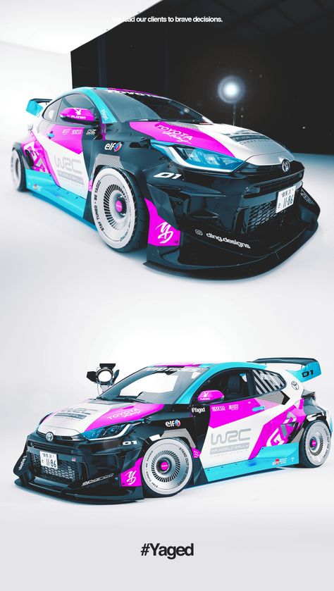 Toyota Yaris GR car in white photo studio Jdm Livery, Car Livery Design, Toyota Yaris Gr, Need For Speed Cars, Car Livery, Rocket Bunny, Car Ramps, Car Wraps, Racing Car Design