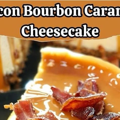 Bacon Bourbon Cheesecake, Bacon Bourbon Caramel Cheesecake, Carmel Cheesecake, Bourbon Cheesecake, Bourbon Caramel, Bourbon Caramels, Bourbon Cream, Cream Room, Brunch Drinks