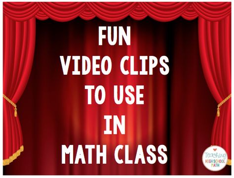 Math Movies, High School Math Classroom, Secondary Math, Fun Video, 7th Grade Math, 8th Grade Math, Math Methods, Teaching High School, Mental Math