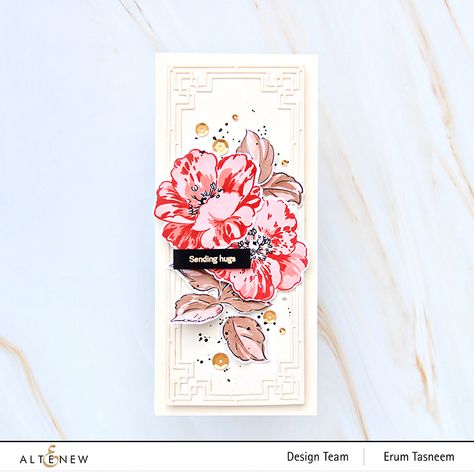 *VIBGYOR Krafts*: Altenew Love & Friendship Stamps/Dies/Stencils/Embossing Folders Collection Release Blog Hop + Giveaway Mid Century Art Deco, Sending Hugs, Colored Highlights, Embossing Folders, Mid Century Art, To Color, Anemone, Floral Cards, Frame Design