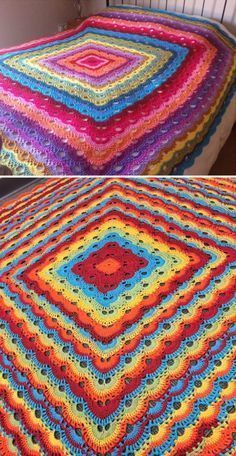 Crochet Virus Blanket Virus Crochet Blanket, Virus Crochet Pattern Free, Crochet Virus Blanket Free Pattern, Crochet From The Middle Blanket, From The Middle Crochet Blanket, Virus Blanket Crochet Pattern, Virus Blanket Pattern, Crochet Granny Square Free Pattern, Joining Stitches