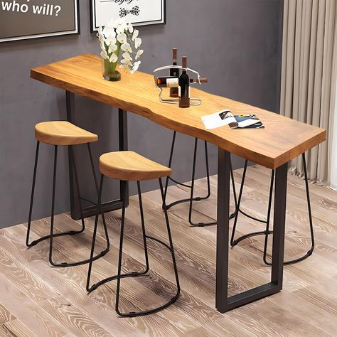 Counter Height Table Bar, Breakfast Nook High Table, Bistro Kitchen Table, Dining Room Design Modern Small Spaces, Dining Bar Table, Kitchen With Bar Table, Kitchen Table Ideas For Small Spaces, High Kitchen Table, Narrow Kitchen Table