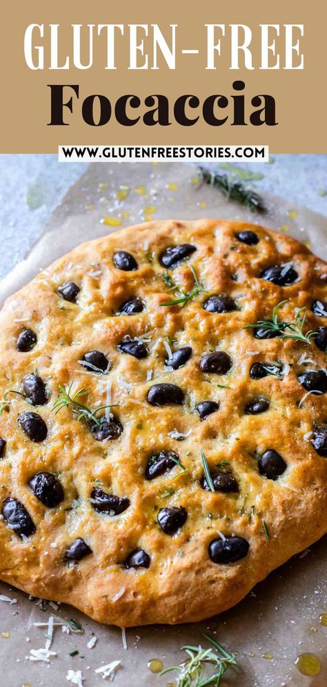 This gluten-free focaccia is pillowy soft and airy with a golden crisp crust. This Italian flatbread requires only 7 simple ingredients and 10 minutes of hands-on time. Gluten Free Stand Mixer Recipes, Gf Foccacia Bread Recipes, Gluten Free Foccacia Bread, Focaccia Gluten Free Recipe, Focaccia Bread Gluten Free, Gf Focaccia Bread, Gluten Free Focaccia Bread, Vegan Gluten Free Focaccia, Gluten Free Focaccia Bread No Yeast