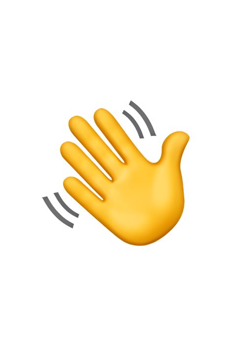 The waving hand emoji 👋 depicts a single hand with all fingers extended and the palm facing outward. The hand appears to be waving or saying hello. The color of the hand varies depending on the platform, but it is typically a shade of yellow or beige. Hand Emoji Meanings, Wave Emoji, Waving Hand, Hand Emoji, Waves Photos, Apple Logo Wallpaper Iphone, Apple Logo Wallpaper, Resin Art Painting, Digital Business Card