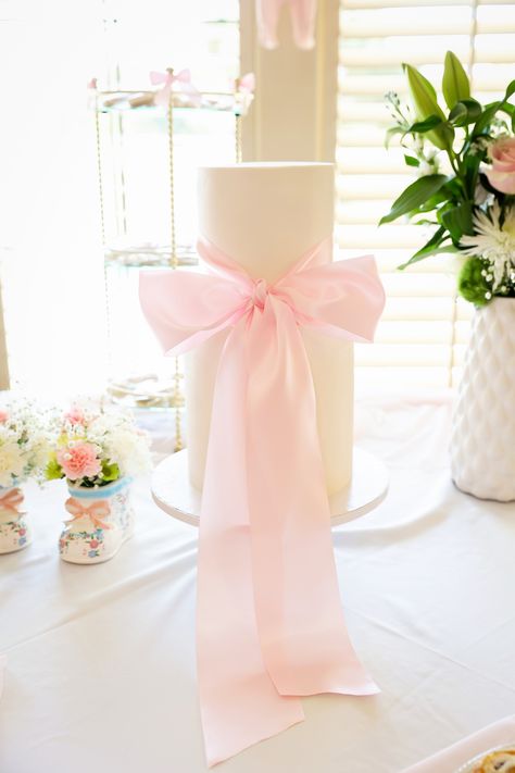 Pink Bow Baby Shower Cake, Pink Toile Baby Shower Theme, Swan Theme Baby Shower Ideas, Bows And Pearls Baby Shower Theme, Pink Bows Baby Shower Theme, Baby Shower Bow Theme, Love Shack Fancy Baby Shower Theme, Girly Baby Shower Ideas, Pretty In Pink Baby Shower Ideas