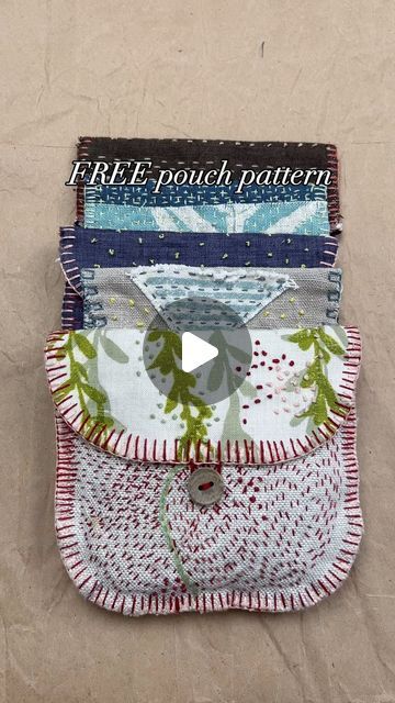 Slow Stitching, Tag A Friend, Hand Stitching, Free Pattern, Pouch, Sewing, Pattern, On Instagram, Instagram