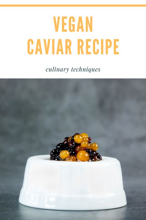 Vegan Caviar Recipe, Agar Recipes, Vegan Caviar, Molecular Food, Molecular Gastronomy Recipes, Molecular Cuisine, Short Recipes, Caviar Recipes, Modernist Cuisine