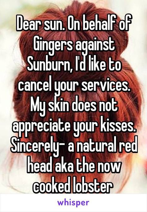 Redhead Memes, Natural Red Head, Ginger Quotes, Ginger Problems, Red Hair Quotes, Ginger Jokes, Cooked Lobster, Redhead Facts, Redhead Problems