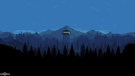 #Mountains #Night The game #Forest #View #Birds #Hills #Landscape #Tower Campo Santo #Firewatch Fire watch #1080P #wallpaper #hdwallpaper #desktop Fire Watch Wallpaper, Firewatch Wallpaper, Wallpaper Macbook Pro, Fire Watch, Watch House, 3840x2160 Wallpaper, Ipad Backgrounds, Instagram Design Creative, Wallpapers Ipad