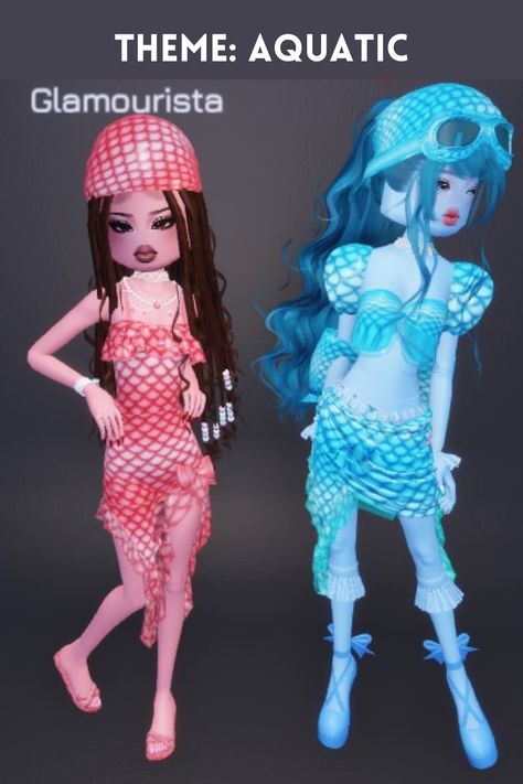 theme: aquatic Dress To Impress Aquatic Theme, Aquatic Dress To Impress, Aquatic Character, Recreation Outfits, Roblox Dress, Dti Fits, Outfits Dress, Sims 4, Diy Gifts