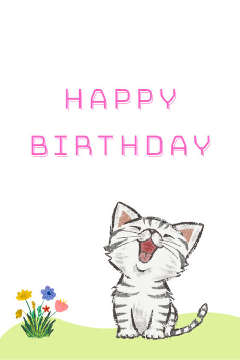 Celebrate with our Printable Cute Cat Theme Birthday Card Template! Customizable and downloadable, this adorable card is perfect for cat lovers. Add your personal touch to make birthdays special. #CatBirthday #PrintableCard #CuteCat #BirthdayCard #Customizable #FreeDownload #KidsBirthday #BirthdayPrintables #DIYCard Cat Themed Birthday Cards, Kitten Birthday, Image Cat, Birthday Card Template, Cat Birthday, Birthday Printables, Cat Theme, Printable Cards, Diy Cards