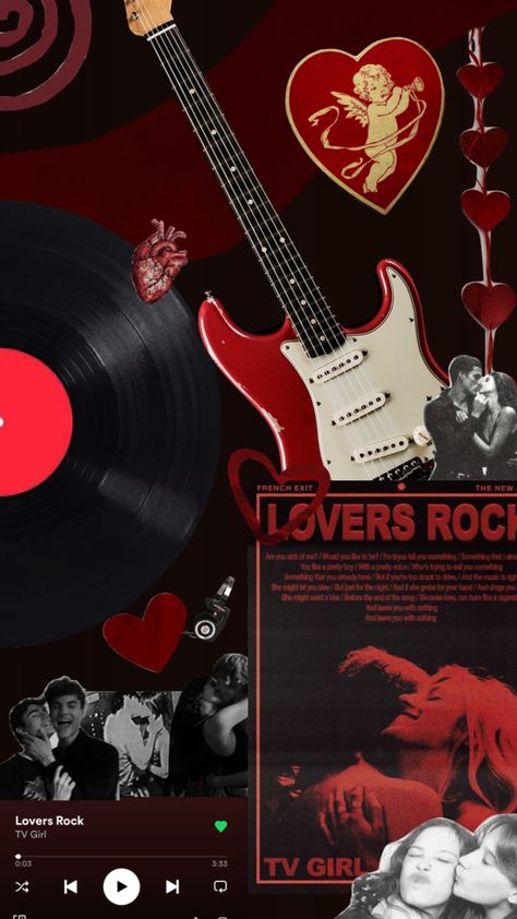 Red Wallpaper Lovers Rock, Lovers Rock Aesthetic Wallpaper, French Exit Wallpaper, Lovers Rock Wallpaper, Lovers Rock Aesthetic, Cool Wallpapers Music, Rock N Roll Aesthetic, Lovers Rock, Red And Black Wallpaper