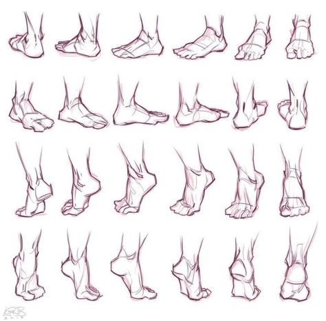 Simplified Feet Drawing, Feet Anatomy Reference Sketch, Pose With Feet Reference, Human Feet Drawing Reference, Human Feet Drawing, Human Feet Drawing Sketch, Tiptoe Reference, Drawing Feet Reference Leg Anatomy, Feet Anatomy Reference Study