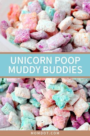 Puppy Chow Chex Mix Recipe, Chex Mix Puppy Chow, Muddy Buddies Recipe, Muddy Buddy, Puppy Chow Recipes, Colorful Desserts, Chex Mix Recipes, Unicorn Poop, Muddy Buddies