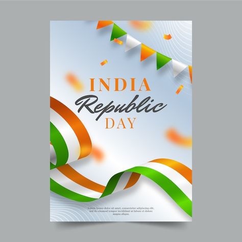 India republic day celebration vertical ... | Free Vector #Freepik #freevector #indian-poster #republic-day-poster #independence #indian-independence Republic Day Creative Poster, Republic Day Creative, Poster For School, India Republic Day, Indian Poster, Indian Independence, About India, Creative Poster, Vertical Poster