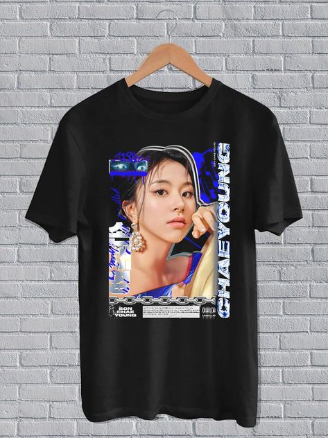 Kpop Vintage, Streetwear Tshirt Design, Kpop Shirts, Twice Korean, Kpop Music, Style T Shirts, Twice Kpop, Group Shirts, Chaeyoung Twice