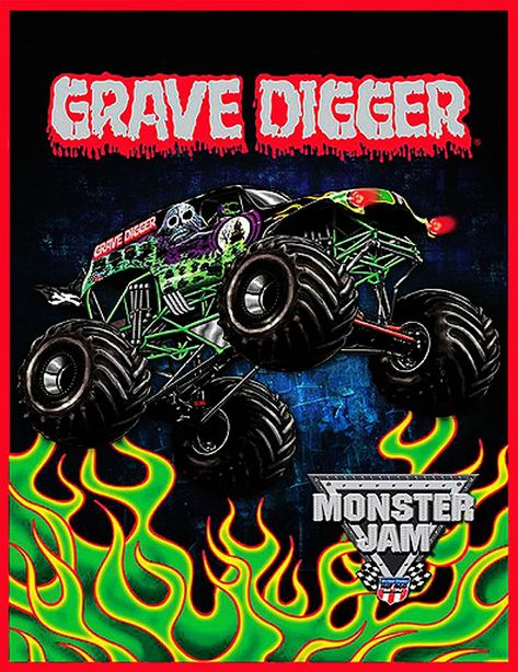 grave digger, us, monster, truck, love, us, jam, monster jam Big Monster Trucks, Kids Characters, Grave Digger, Monster Jam, Cover Art Design, Silk Touch, Kid Character, Monster Truck, Design Store