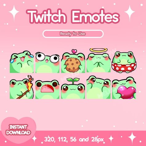 P2U 10 Pack of Frog Emotes - Mellow's Ko-fi Shop - Ko-fi ❤️ Where creators get support from fans through donations, memberships, shop sales and more! The original 'Buy Me a Coffee' Page. Frog Emotes, Emotes Twitch, Emoji Drawing, Twitch Channel, Cute Emoji, Kawaii Design, Goods And Services, Frogs, Cute Love