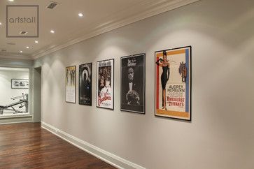 Basement Wall Art Ideas Family Rooms, Basement Decorating Ideas Wall, Basement Movie Poster Decor, Movie Posters Basement, Basement Theme Ideas Decor, Basement Posters, Basement Artwork, Basement Wall Decor, Rec Room Decor