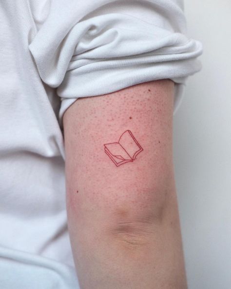 25 Book Tattoos for Book Nerds to Have in 2021 - Small Tattoos & Ideas Small Tattoos Artistic, University Tattoo Ideas, Book Stick And Poke Tattoo, Fine Line Open Book Tattoo, Reader Tattoo Ideas For Women, Book Micro Tattoo, Book Tattoo Small Simple, Books Tattoo Minimalist, Simple Tattoos For Book Lovers