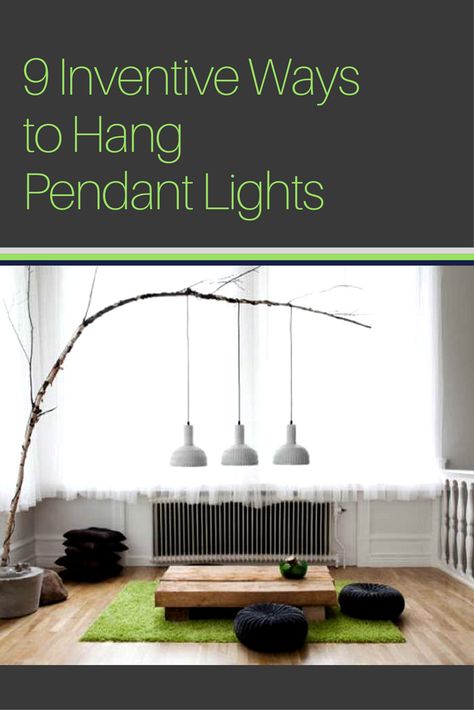 Deciding how to hang a pendant light is just as important as selecting it. Whether you bought a new pendant light or made a DIY pendant light, you want to make the right design statement. Check out these creative ways to hang pendant lights in your home. Diy Long Pendant Light, How To Hang A Pendant Light, How To Hang Pendant Lights, Diy Pendant Light Hanging, Diy Pendent Light, Light Cord Cover, Pendant Light Bedside, Cliff Forest, Hanging Pendant Lights Bedroom