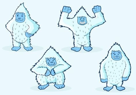 Yeti Character Illustrations Circus Characters, Cartoon Character Design, Cartoon Wallpaper, Character Illustration, Cartoon Characters, Circus, Vector Art, Vector Free, Royalty Free