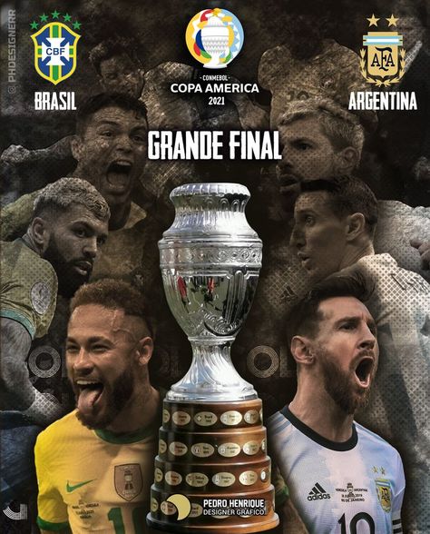 Grande final da Copa América #finaldacopaamerica #messivsneymar #neymarvsmessi #seleçãobrasileira #seleçãoargentina #sbt #copaamericanosbt #messi #neymar #brasil #argentina #soccer #futebol #sportdealtonivel #maisquefutebol #classico #rivalidade #amor Messi Vs Neymar, Neymar Vs, Argentina Soccer, Messi Neymar, Neymar, Soccer, Adidas, Social Media, Movie Posters