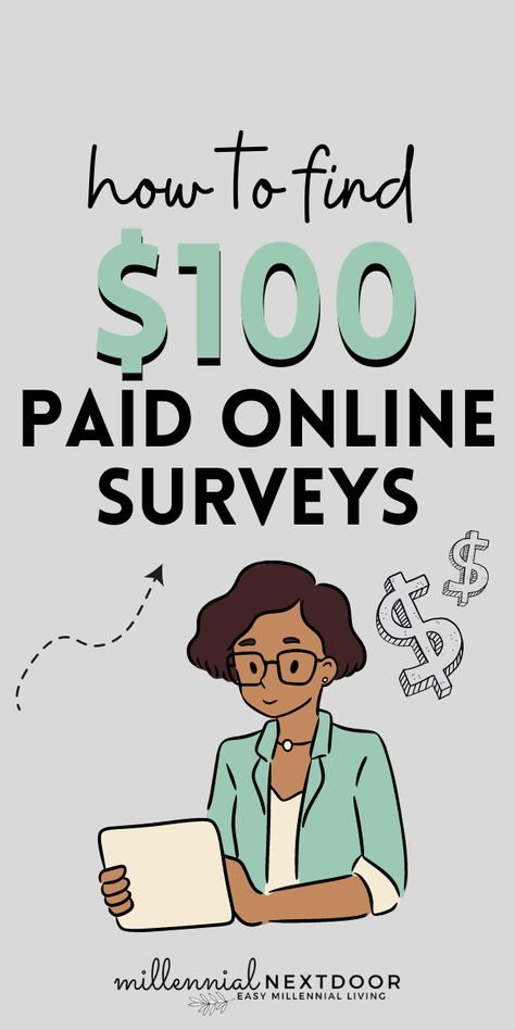 How to make money with $100 surveys Surveys To Make Money, Paid Online Surveys, Online Surveys That Pay, Online Survey, Survey Sites, 100 Dollar, Side Gigs, Earn Extra Income, Hustle Ideas