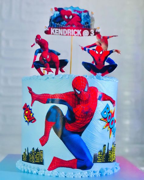 Most boy’s favorite character, #spiderman Design repeated with a slight twist for Kendrick’s 3rd as requested 🥰💙 Need cake for any event/surprise? ☎️ 0242337495 #bestcakesinwinneba #winnebabaker #winneba #efuascakes #moistcakes #yummycakes #creamcakes #spiderman #spidermanthemed Spiderman Cake Without Fondant, Spiderman Cake Two Tier, Spider Man Ice Cream Cake, Cartoon Cake Spiderman, Spider-man And His Amazing Friends Birthday Cake, Spiderman Design, Moist Cakes, Yummy Cakes, Favorite Character