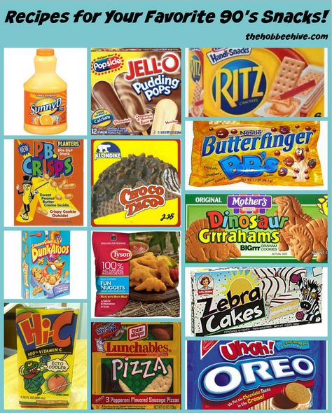 13 DIY Snack Foods from the 90’s – The Hob-bee Hive 90s Recipes, 90s Food Recipes, 90s Theme Snacks, 90s Food Ideas, 2000s Snacks, 90s Nostalgia Food, 90s Snacks Party, 90s Food Party Ideas, 80’s Snacks