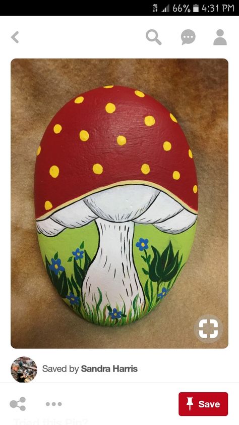 Painting Ideas Mushrooms, Paint A Mushroom, Caillou Roche, Art Pierre, Rock Painting Ideas, Painted Rocks Kids, Rock And Pebbles, Painted Rocks Craft, Painted Rocks Diy