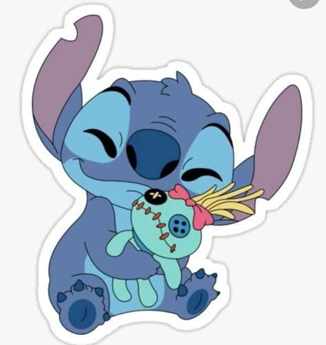 Stickers Stitch, ليلو وستيتش, Lilo And Stitch Drawings, Stitch Drawing, Cute Laptop Stickers, Disney Sticker, Stitch And Angel, Cute Stitch, Scrapbook Stickers Printable