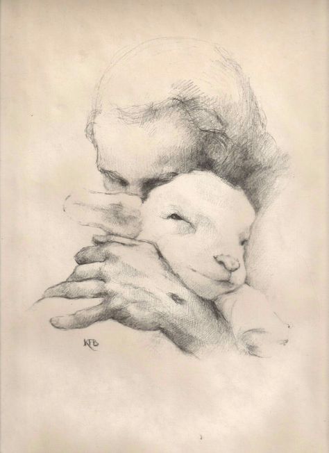 Jesus And The Lamb, Jesus Sketch, Lamb Tattoo, Sheep Tattoo, Christian Drawings, Jesus Drawings, Lion And Lamb, Sheep Art, Prophetic Art