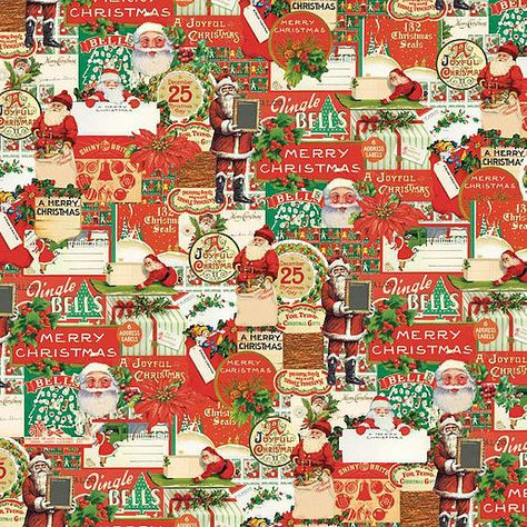 Japanese Wrapping Cloth, Japanese Wrapping, Vintage Christmas Wrapping Paper, Vintage Christmas Santa, Christmas Wrap, Holiday Wrapping Paper, Homemade Christmas Gifts, Paper Source, Christmas Wrapping Paper