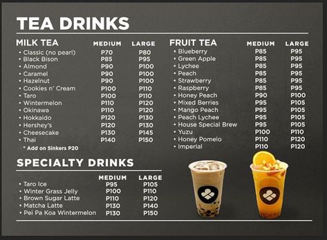 Milk Tea Menu, Bubble Tea Menu, Menu Design Layout, Cafe Menu Design, Ice Cream Business, Event Menu, Bubble Milk Tea, Food Menu Design, Tea Design