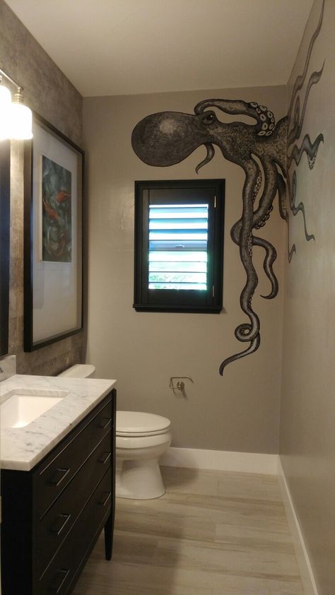 Octopus bathroom decor