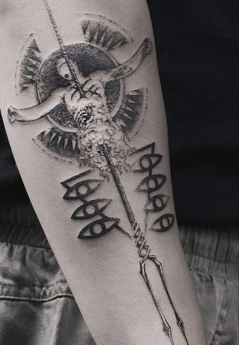 Spear Of Longinus Tattoo, Evangelion Tattoo Ideas, Neon Genesis Evangelion Tattoo, Evangelion Tattoo, Manga Tattoo, 4 Tattoo, Anime Jujutsu Kaisen, Tattoo Art Drawings, Dark Tattoo