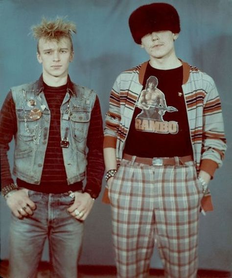 Carl Marx wrote The Communist Manifesto in 1860, and the Soviet Union was born shortly thereafter. 1980s Punk Fashion, 80s Punk Fashion, Soviet Fashion, In Soviet Russia, 1980s Fashion Trends, 80s Punk, Fashion 80s, Punk Scene, 1980s Fashion