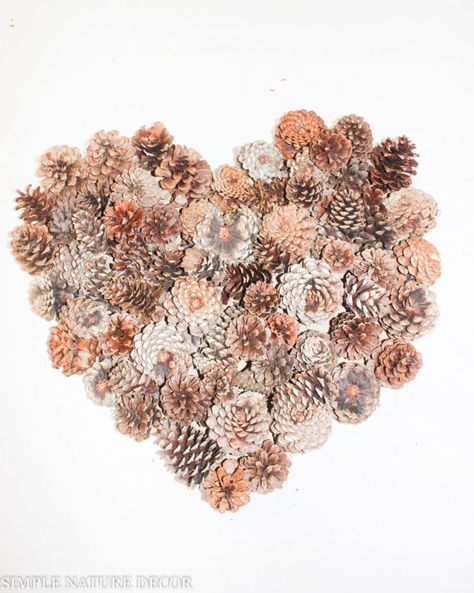 Pinecone Diy, Woodland Crafts, Twig Heart, Wreath With Pinecones, Diy Nature, Valentines Day Wreath, Cone Crafts, Pom Pom Wreath, Blogger Inspiration