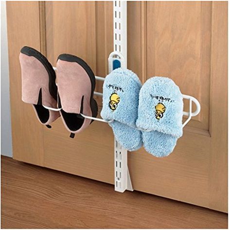 Organized Living Over-the-Door Shoe Rack - White ** Read more reviews of the product by visiting the link on the image. (This is an affiliate link) #shoesrack Covering Wire Shelves, Door Shoe Rack, Kids Locker, Dining Room Shelves, Glass Wall Shelves, Closet Kits, Dorm Storage, Printer Stands, Bookshelf Organization