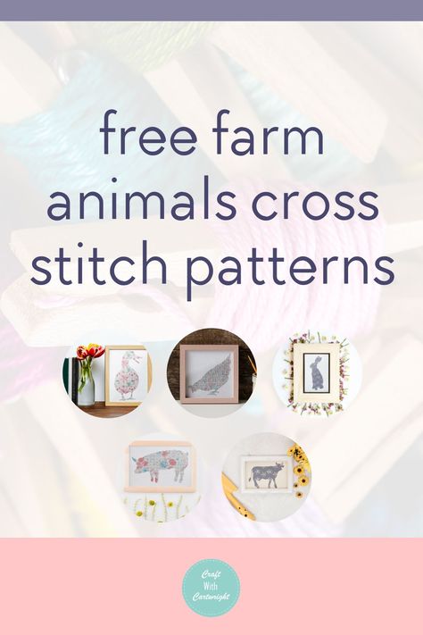 free farm animals cross stitch patterns - Craft with Cartwright Sheep Cross Stitch Pattern Free, Cow Cross Stitch Patterns Free, Animal Cross Stitch Patterns Free Charts, Cross Stitch Cow, Sheep Cross Stitch, Chicken Cross Stitch, Animals Cross Stitch, Baby Farm Animals, Free Chart