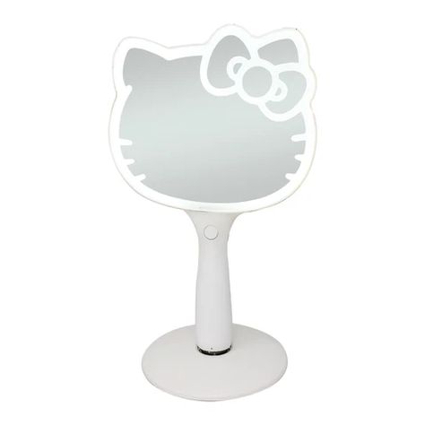 Hello Kitty Mirror, Standing Base, Impressions Vanity, Shaving Mirror, Shaped Mirror, Makeup Vanity Mirror, Hello Kitty Accessories, Handheld Mirror, Led Light Strip